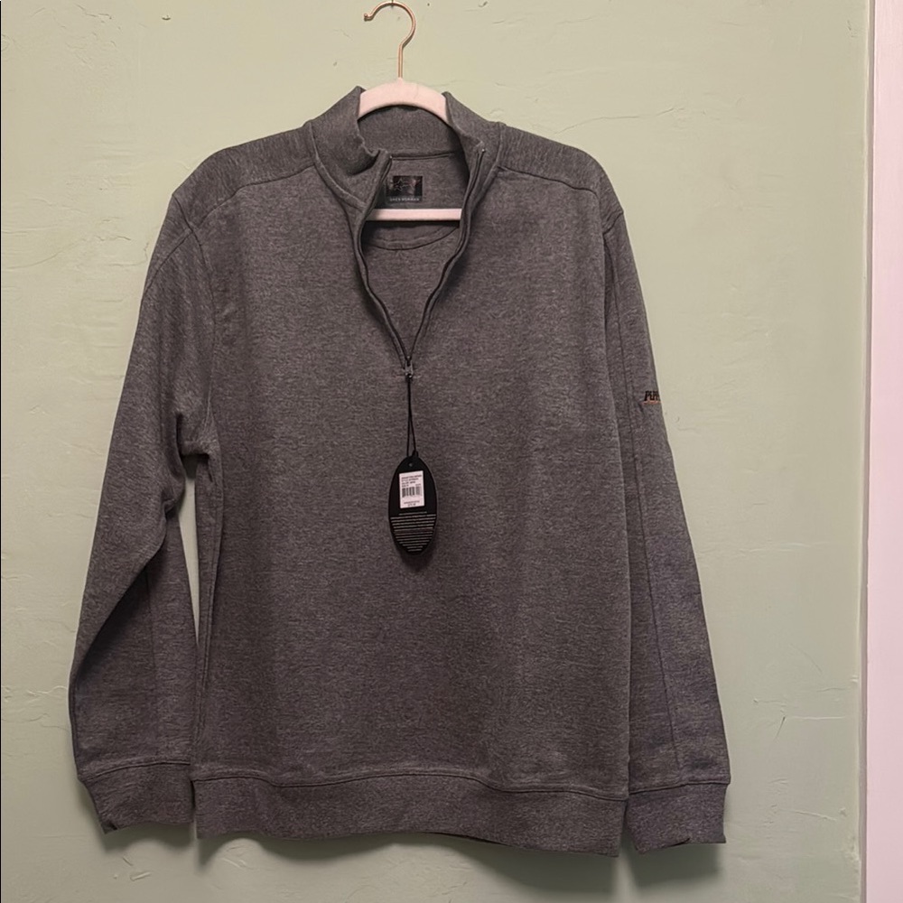 GRAY QUARTER ZIP
